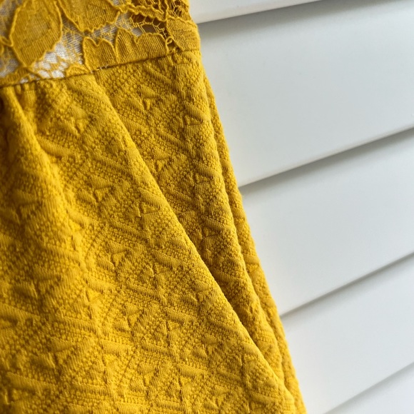 Maeve x Anthropologie Yellow Lace Bodice A-line Dress w/ Pockets! Size Medium - Picture 7 of 17